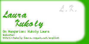 laura kukoly business card